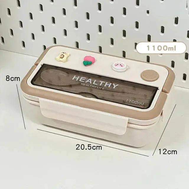 Simple Cute Portable Lunch Box, With Compartment & Microwave-Safe, Perfect for Work, School, or Picnics - ToylandEU