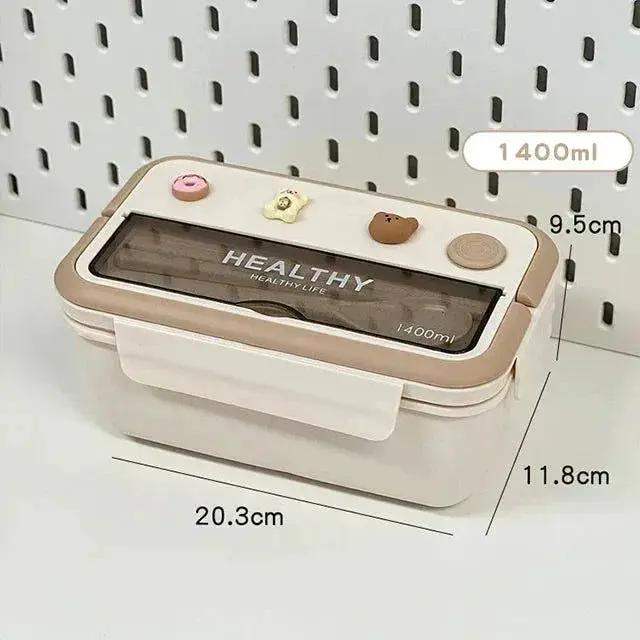 Simple Cute Portable Lunch Box, With Compartment & Microwave-Safe, Perfect for Work, School, or Picnics - ToylandEU