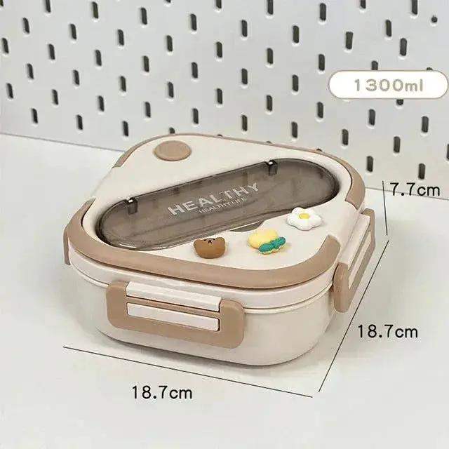 Simple Cute Portable Lunch Box, With Compartment & Microwave-Safe, Perfect for Work, School, or Picnics - ToylandEU
