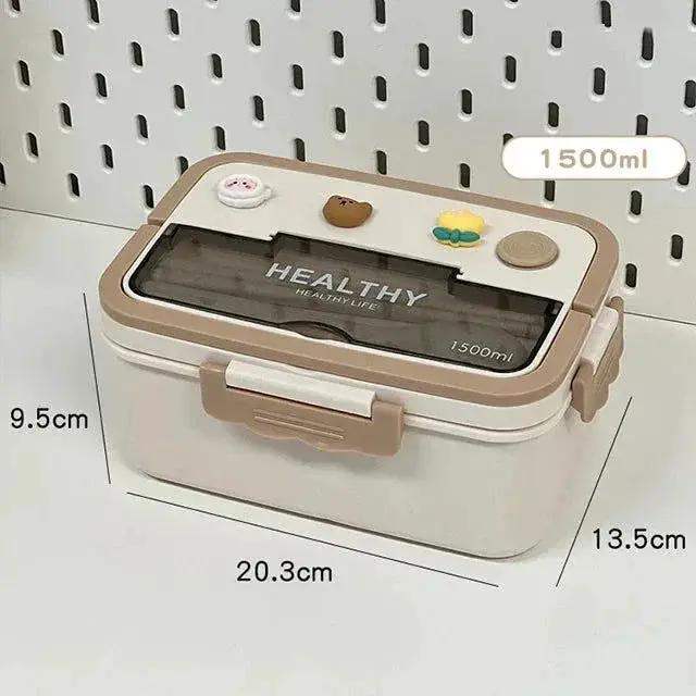 Simple Cute Portable Lunch Box, With Compartment & Microwave-Safe, Perfect for Work, School, or Picnics - ToylandEU