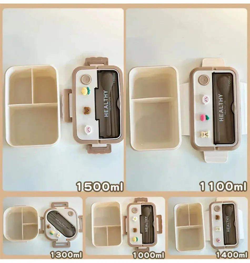 Simple Cute Portable Lunch Box, With Compartment & Microwave-Safe, Perfect for Work, School, or Picnics - ToylandEU