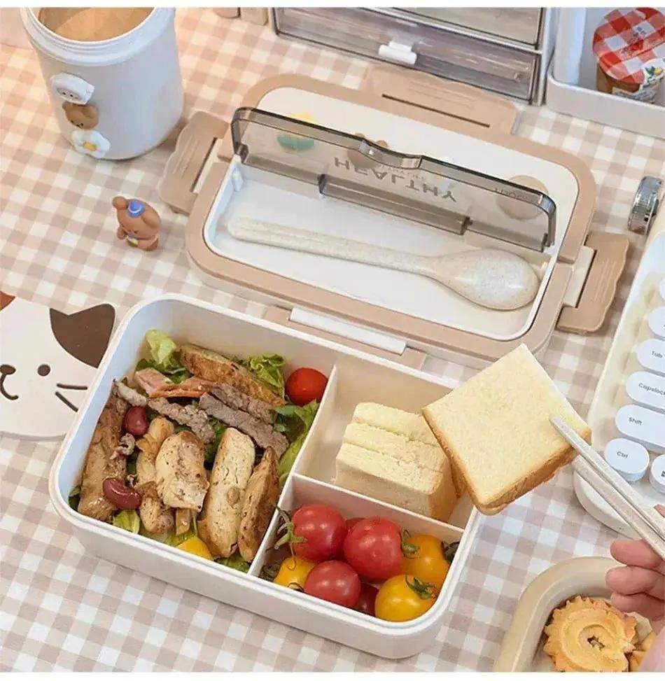 Simple Cute Portable Lunch Box, With Compartment & Microwave-Safe, Perfect for Work, School, or Picnics - ToylandEU