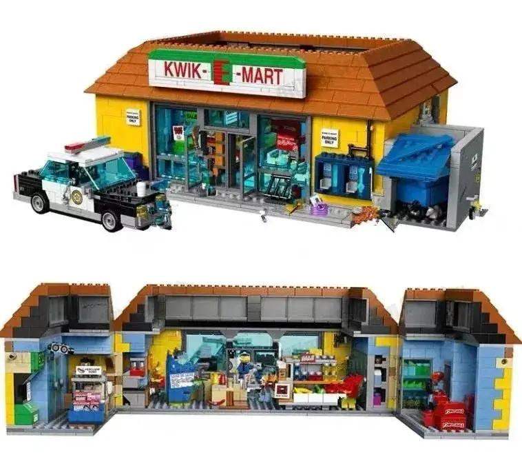 Simpsons Kwik Mart Lego Compatible Building Blocks Set Includes Figures - ToylandEU