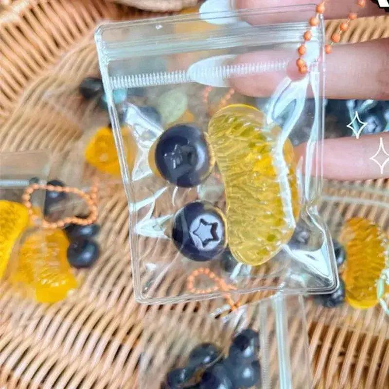  Simulated Blueberry TPR Squishy Squeeze Toy Key Chain -  ToylandEU™