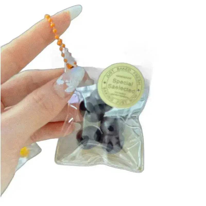 Simulated Blueberry TPR Squishy Squeeze Toy Key Chain - ToylandEU