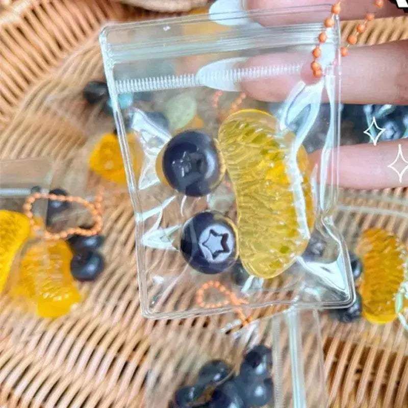 Simulated Blueberry TPR Squishy Squeeze Toy Key Chain - ToylandEU