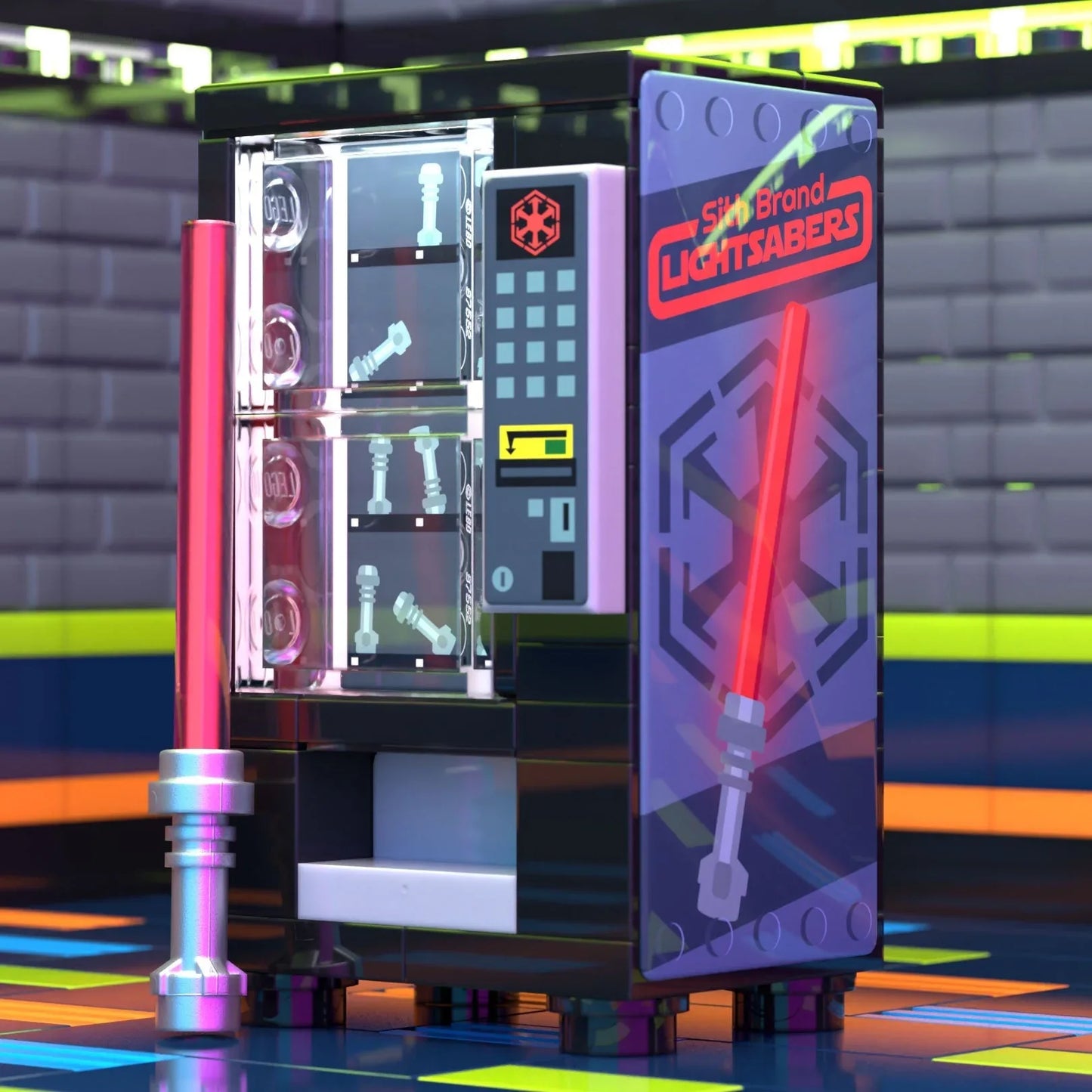 LEGO Lightsaber Vending Machine Building Set Includes Green Lightsaber - ToylandEU