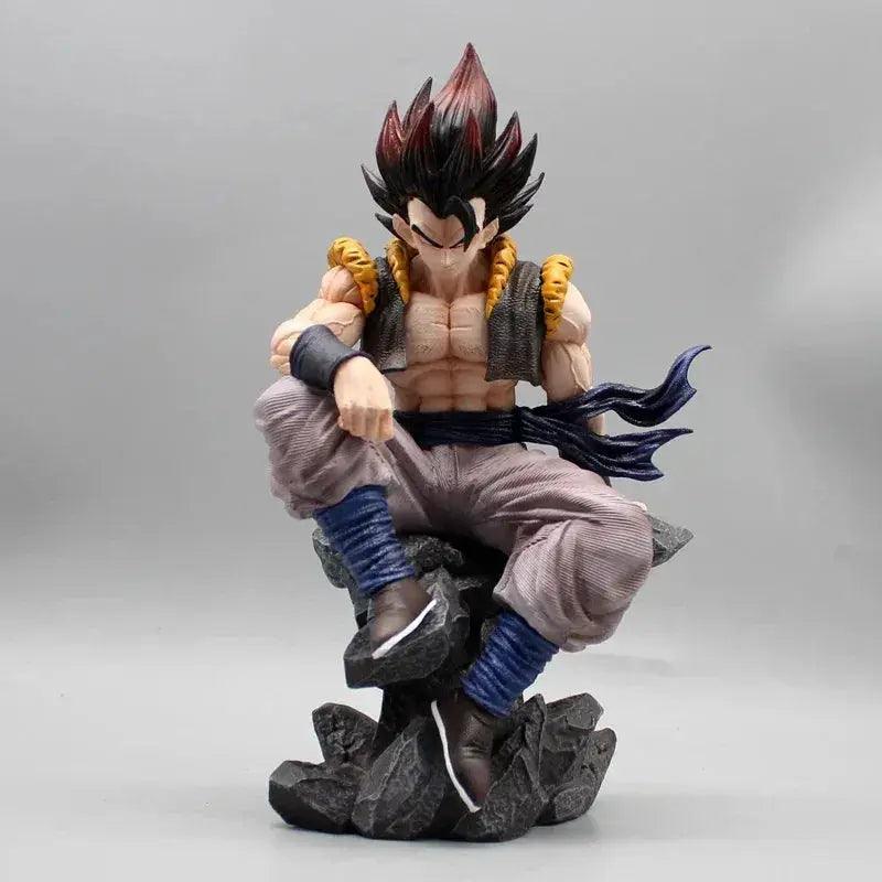  Sitting Gogeta Super Saiyan and Blue Anime Figure, 3 Swappable Heads Dragon Ball Z Figurines PVC 23 CM -  ToylandEU™