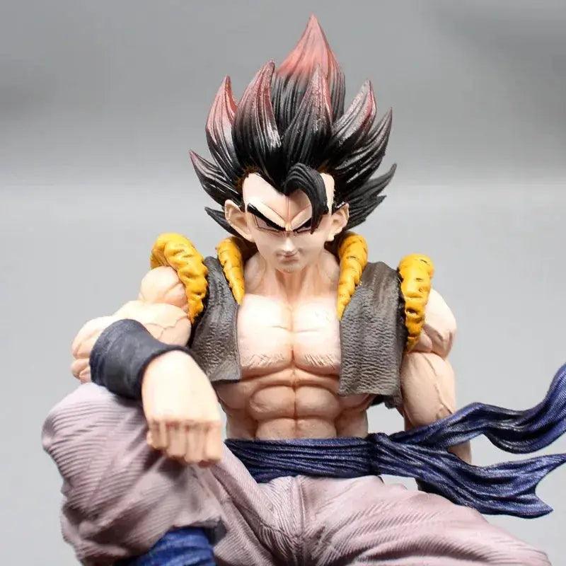  Sitting Gogeta Super Saiyan and Blue Anime Figure, 3 Swappable Heads Dragon Ball Z Figurines PVC 23 CM -  ToylandEU™