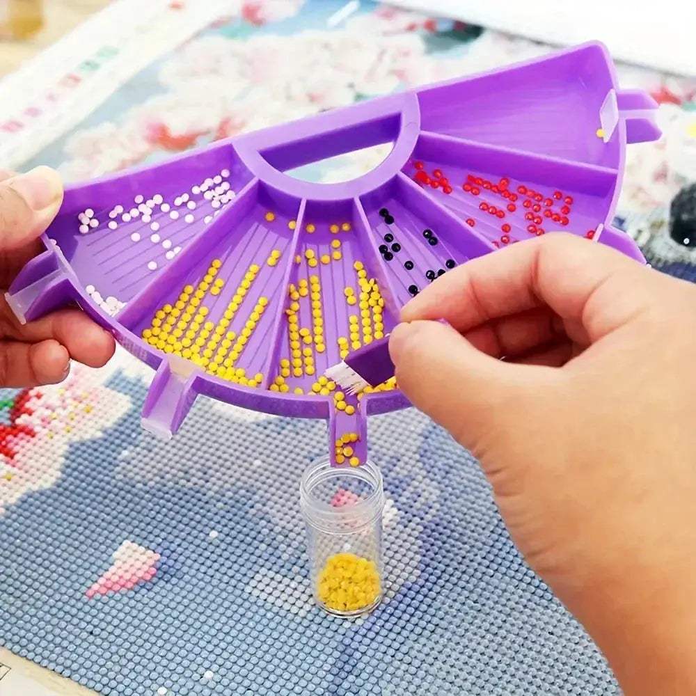 Six Grid Diamond Painting Tray Kit Large Capacity With Tools - ToylandEU