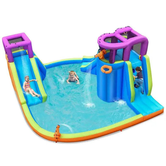  Six-In-One Inflatable Dual Water Slide Bounce House USA -  ToylandEU™