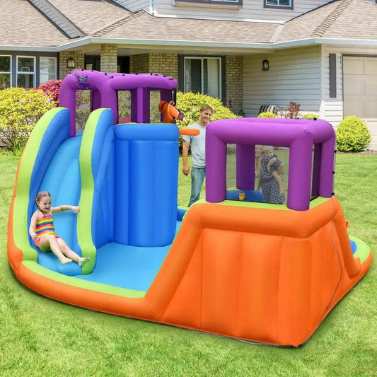  Six-In-One Inflatable Dual Water Slide Bounce House USA -  ToylandEU™