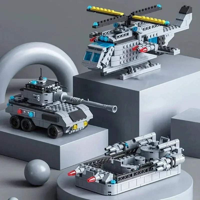 Six In One Military Navy Ship Blocks Building Kit Set - ToylandEU
