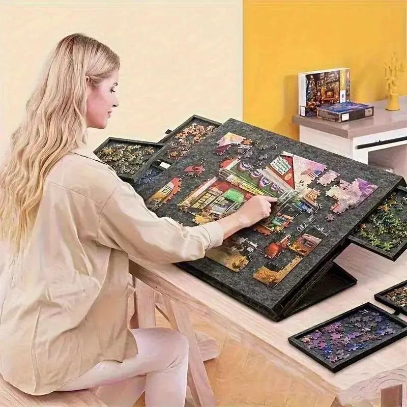  Six In One Puzzle Desk Tiltable Surface With Drawers -  ToylandEU™