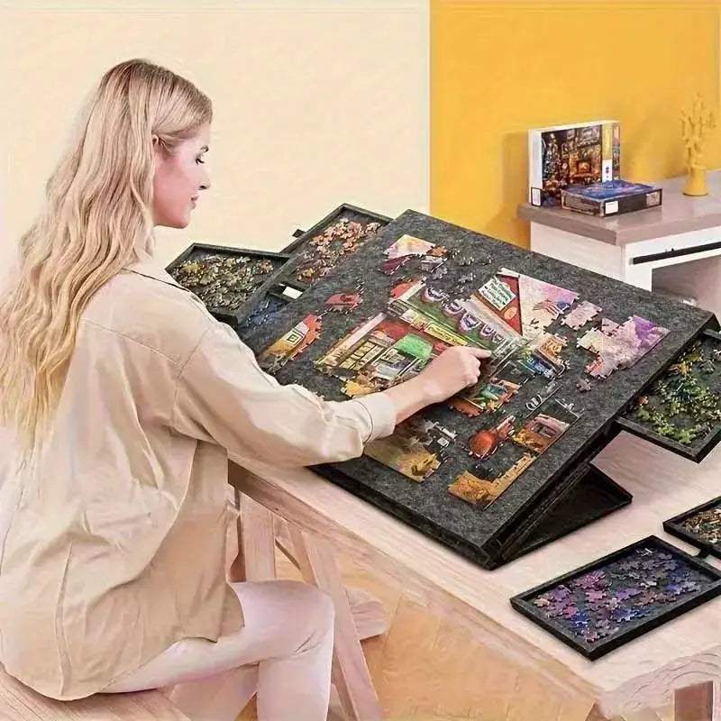  Six In One Puzzle Desk Tiltable Surface With Drawers -  ToylandEU™