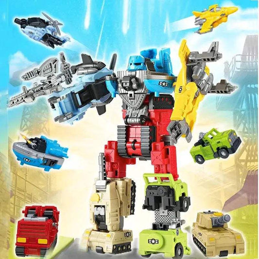 Six In One Transforming Robot Car Toy Set For Kids - ToylandEU