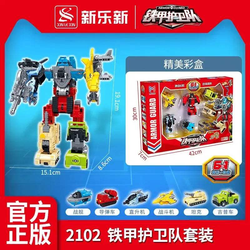 Six In One Transforming Robot Car Toy Set For Kids - ToylandEU