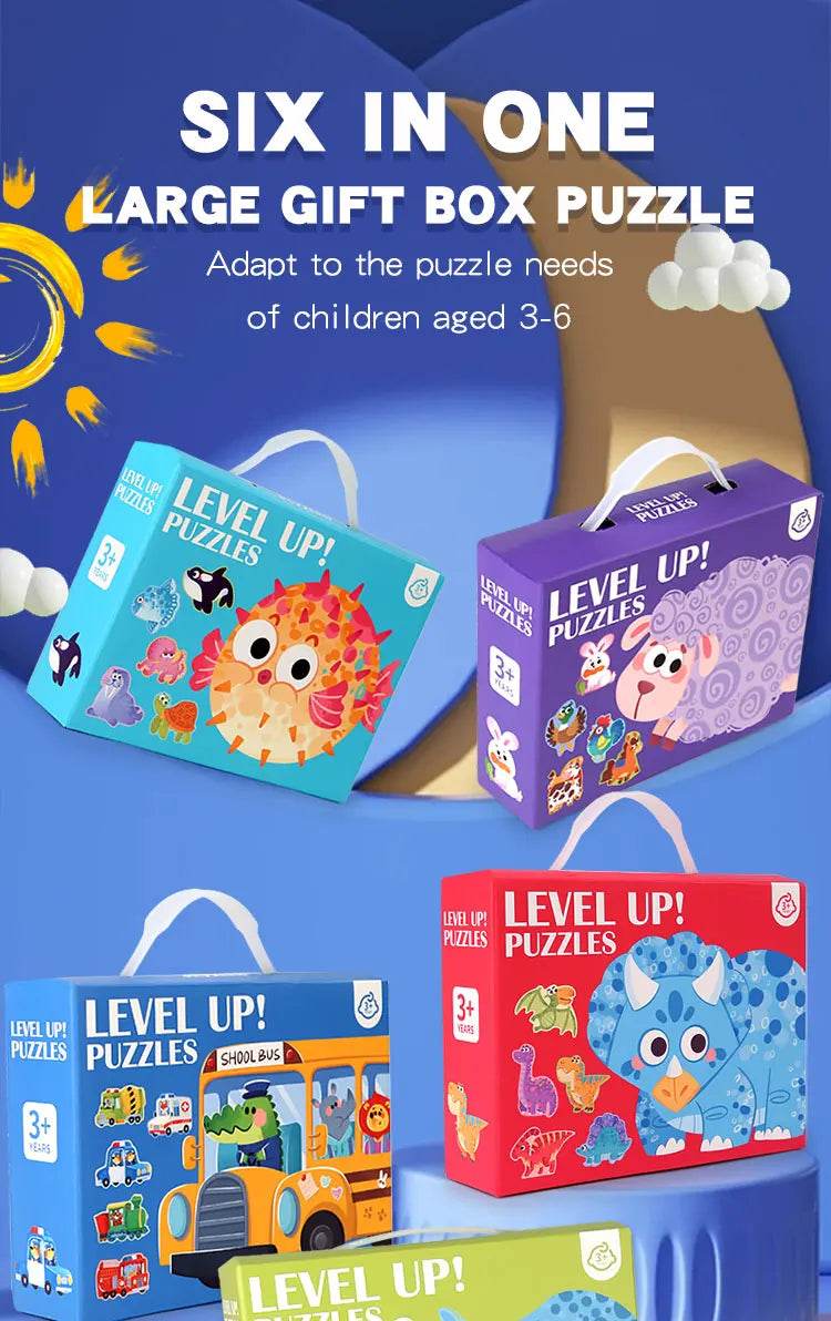 Six in One Handheld Gift Box Puzzle for Kids Age 3-6 - ToylandEU