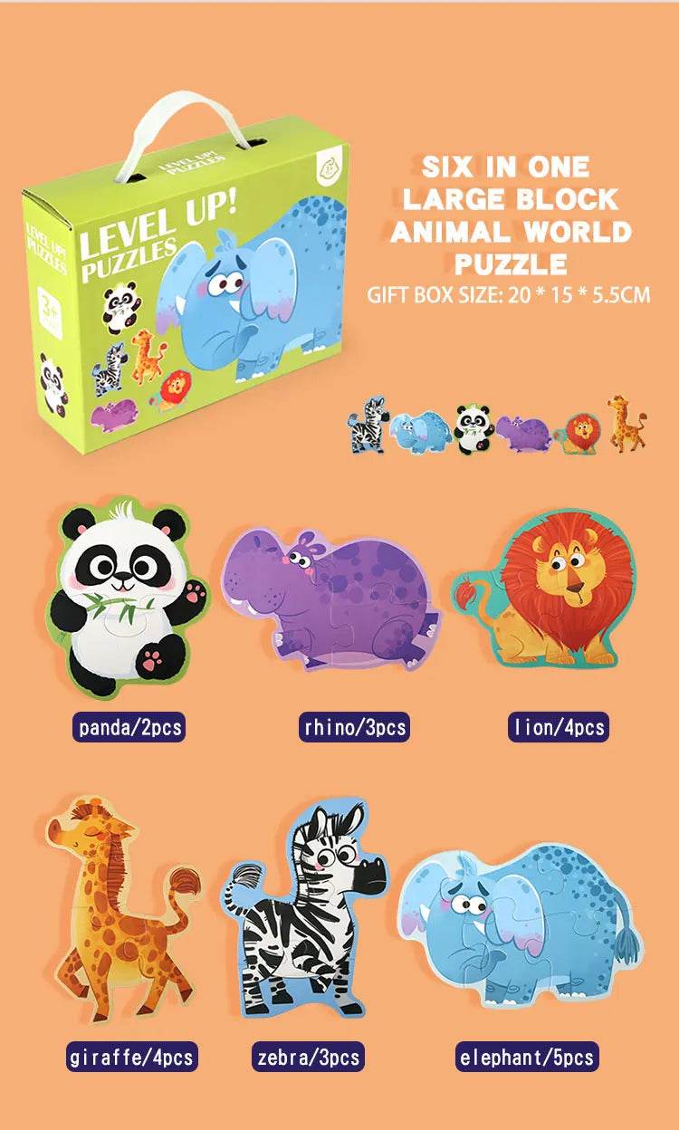 Six in One Handheld Gift Box Puzzle for Kids Age 3-6 - ToylandEU