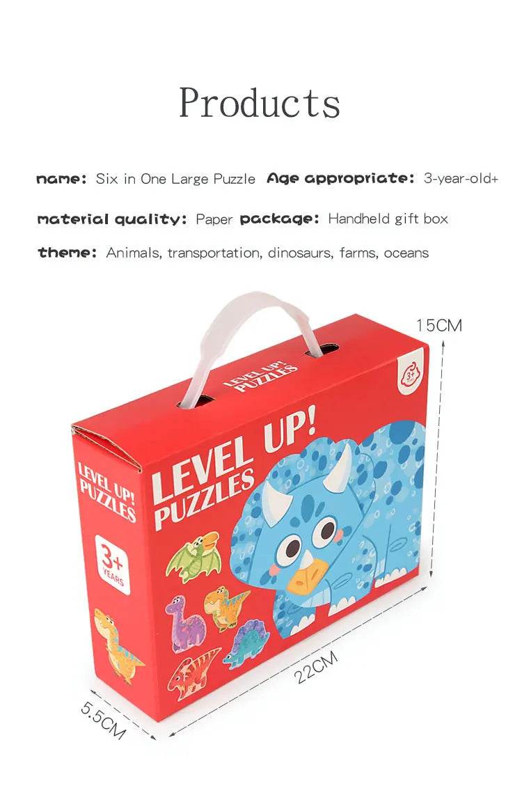 Six in One Handheld Gift Box Puzzle for Kids Age 3-6 - ToylandEU