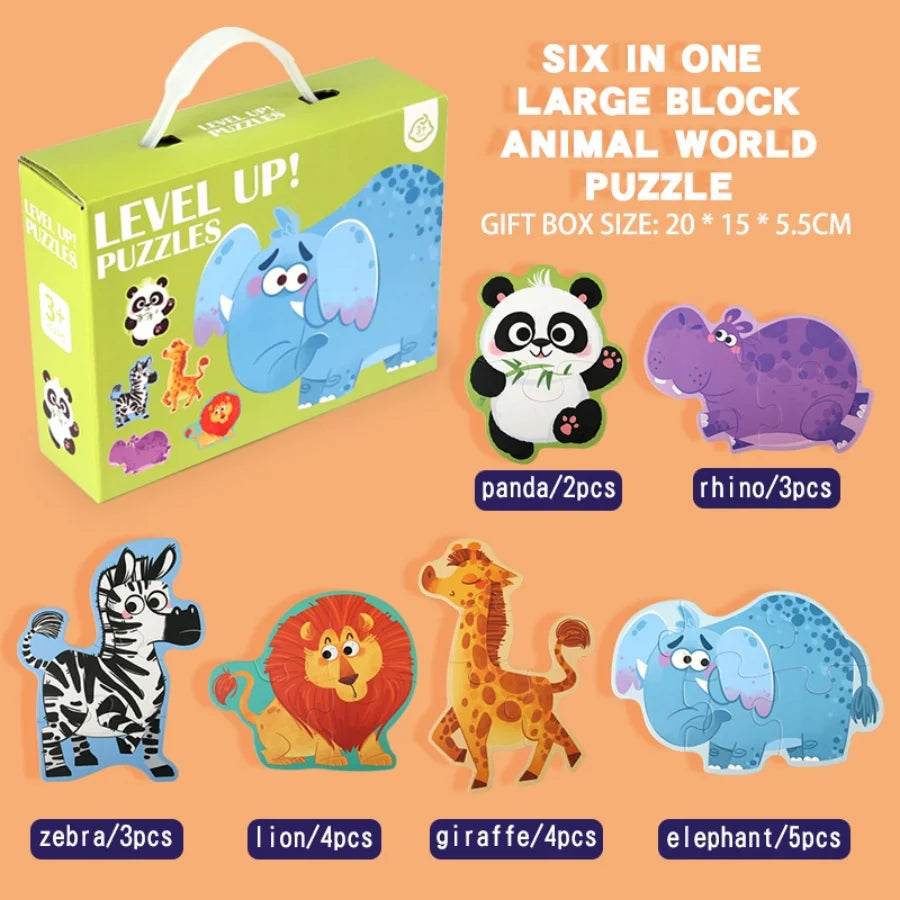 Six in One Handheld Gift Box Puzzle for Kids Age 3-6 - ToylandEU