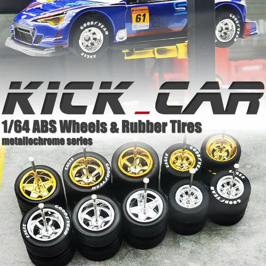 Sixty Four Scale Diecast Car Wheels With Durable Electroplated ABS - ToylandEU