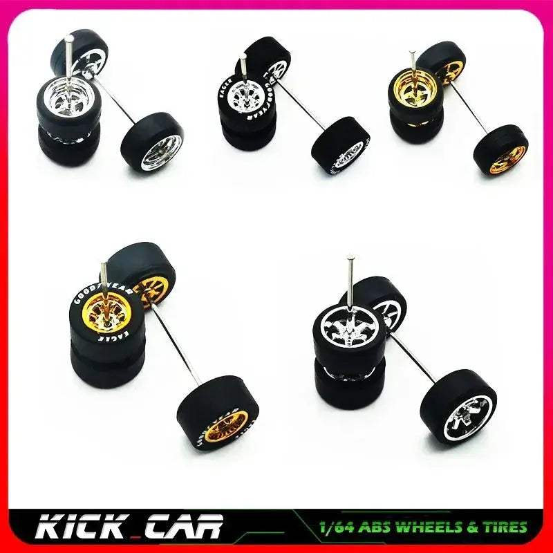 Sixty Four Scale Diecast Car Wheels With Durable Electroplated ABS - ToylandEU