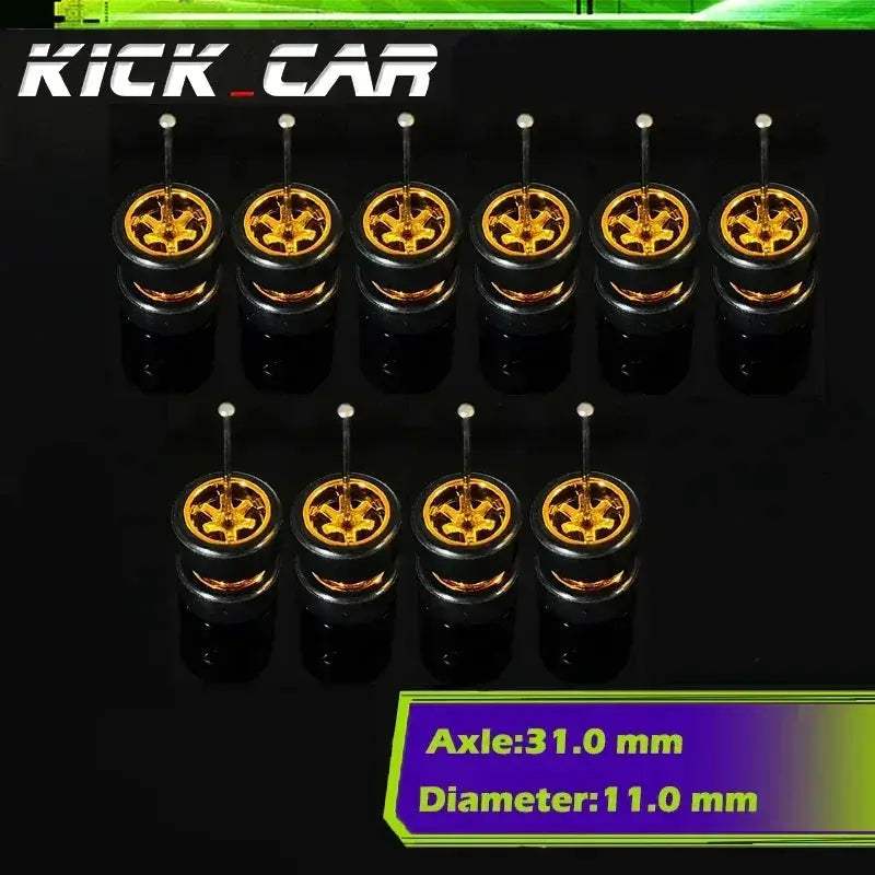 Sixty Four Scale Diecast Car Wheels With Durable Electroplated ABS - ToylandEU