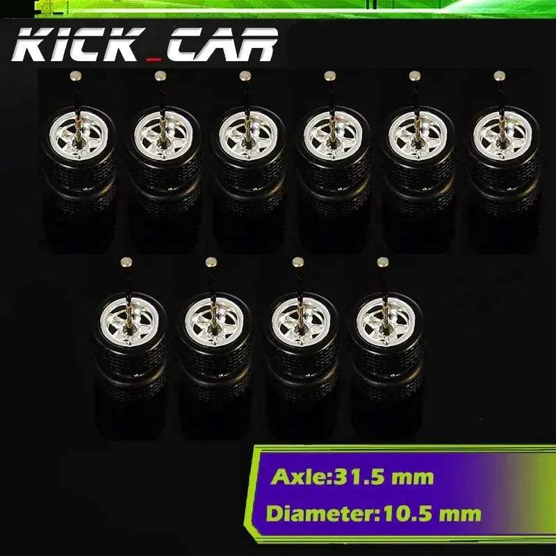Sixty Four Scale Diecast Car Wheels With Durable Electroplated ABS - ToylandEU