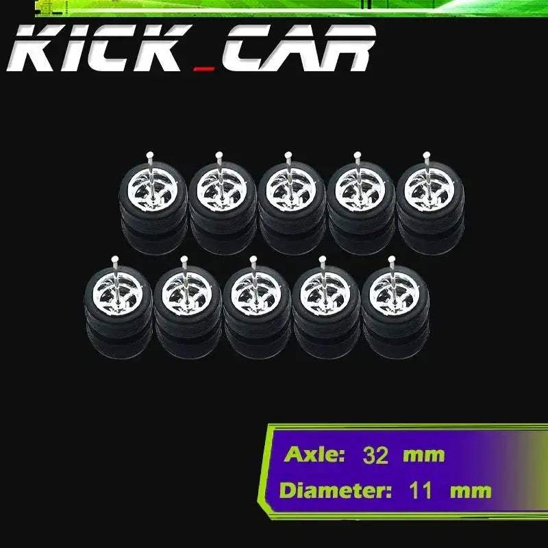 Sixty Four Scale Diecast Car Wheels With Durable Electroplated ABS - ToylandEU