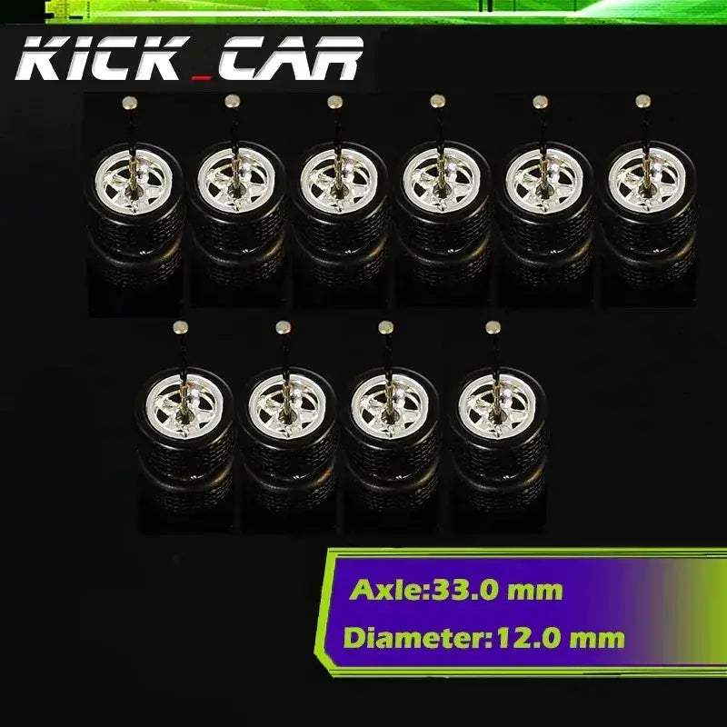 Sixty Four Scale Diecast Car Wheels With Durable Electroplated ABS - ToylandEU