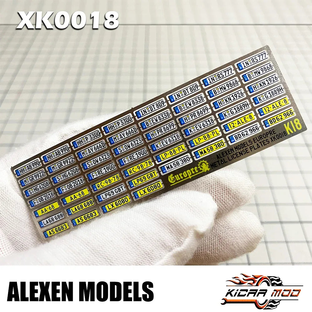 Sixty Four Scale Model Car Metal License Plates For Dioramas - ToylandEU