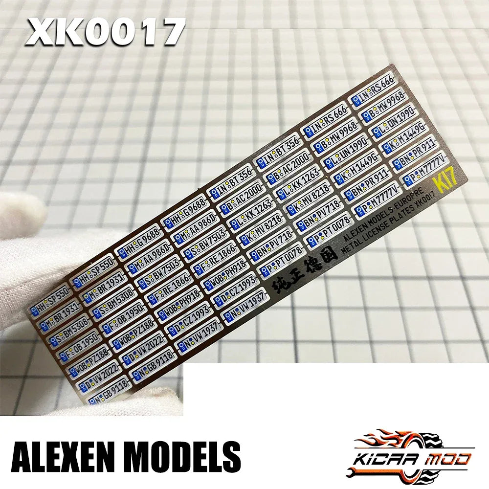 Sixty Four Scale Model Car Metal License Plates For Dioramas - ToylandEU