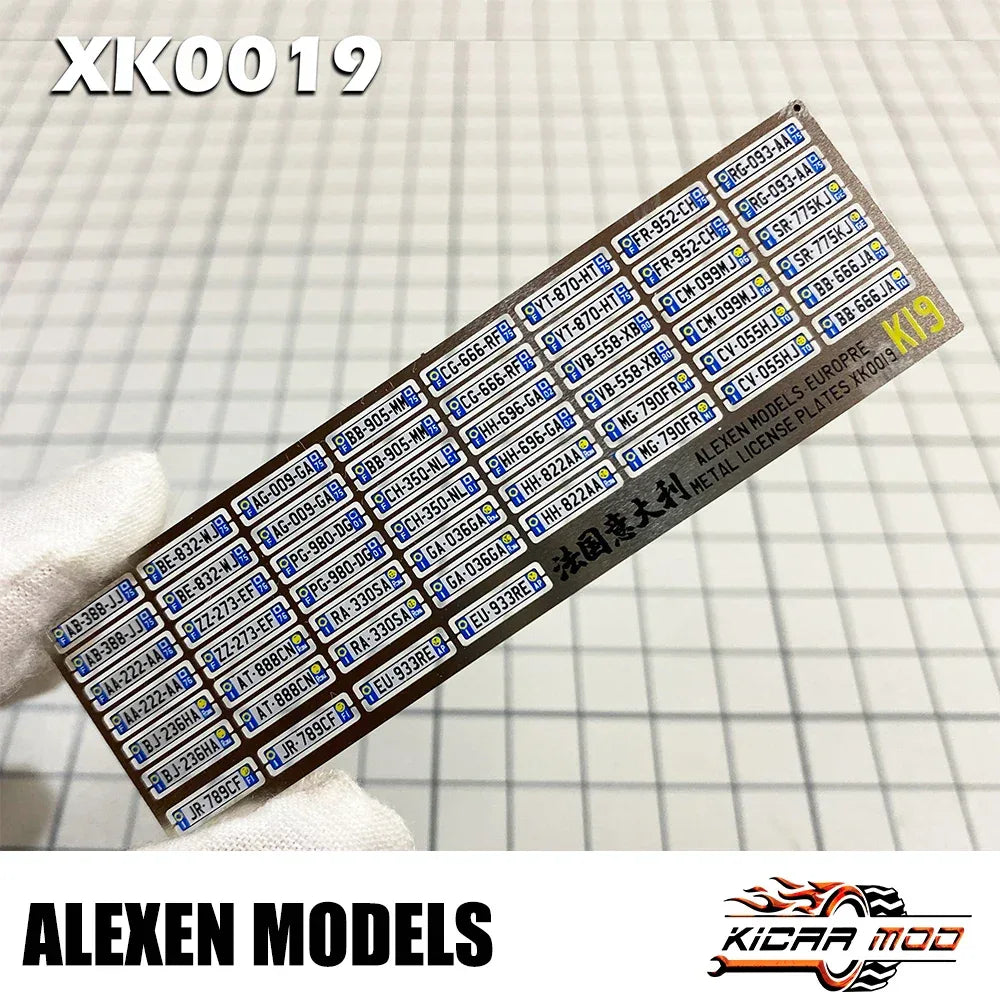 Sixty Four Scale Model Car Metal License Plates For Dioramas - ToylandEU