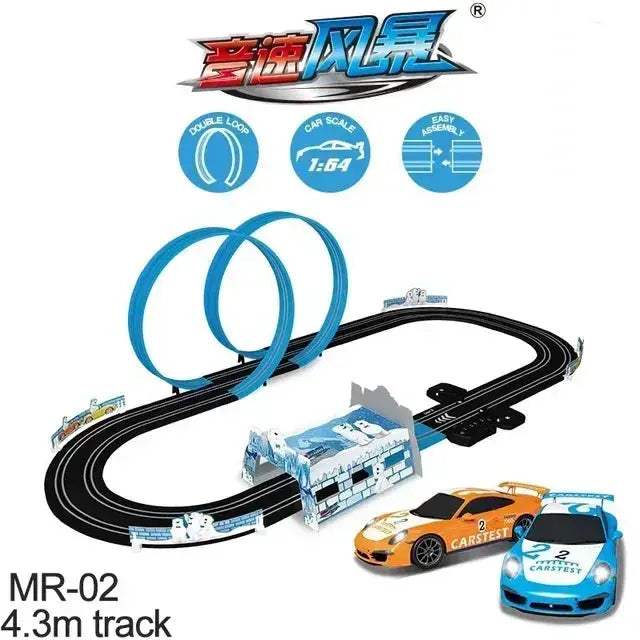 Sixty Four Scale Slot Car Racing Track Set Remote Control - ToylandEU
