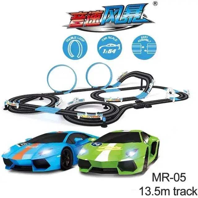 Sixty Four Scale Slot Car Racing Track Set Remote Control - ToylandEU