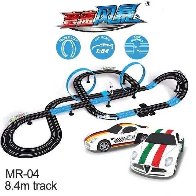 Sixty Four Scale Slot Car Racing Track Set Remote Control - ToylandEU