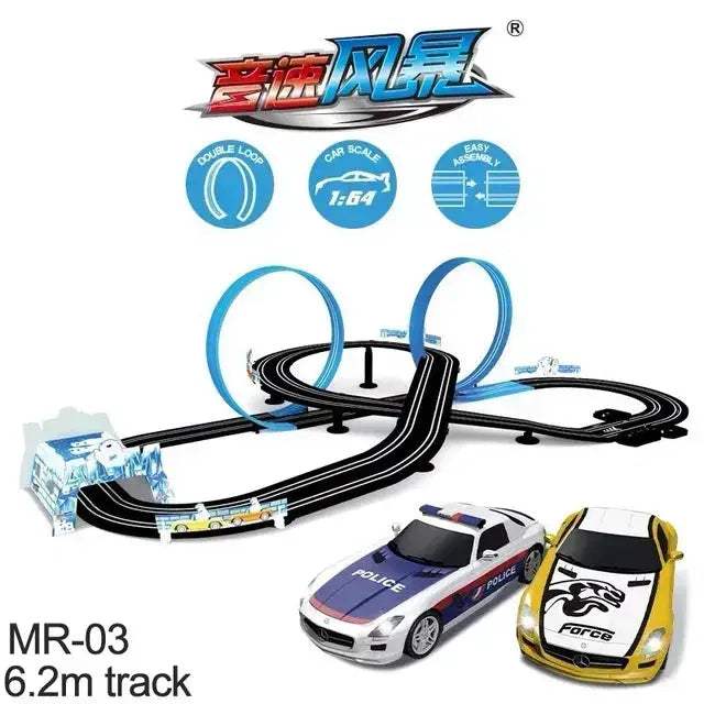 Sixty Four Scale Slot Car Racing Track Set Remote Control - ToylandEU