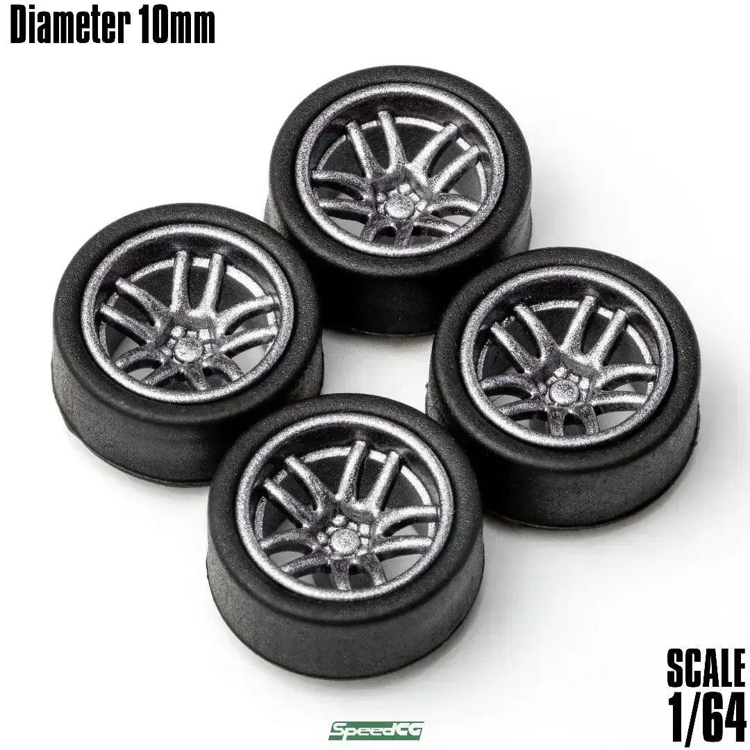  SixtyFour ABS Wheels Rubber Tires For Model Cars -  ToylandEU™