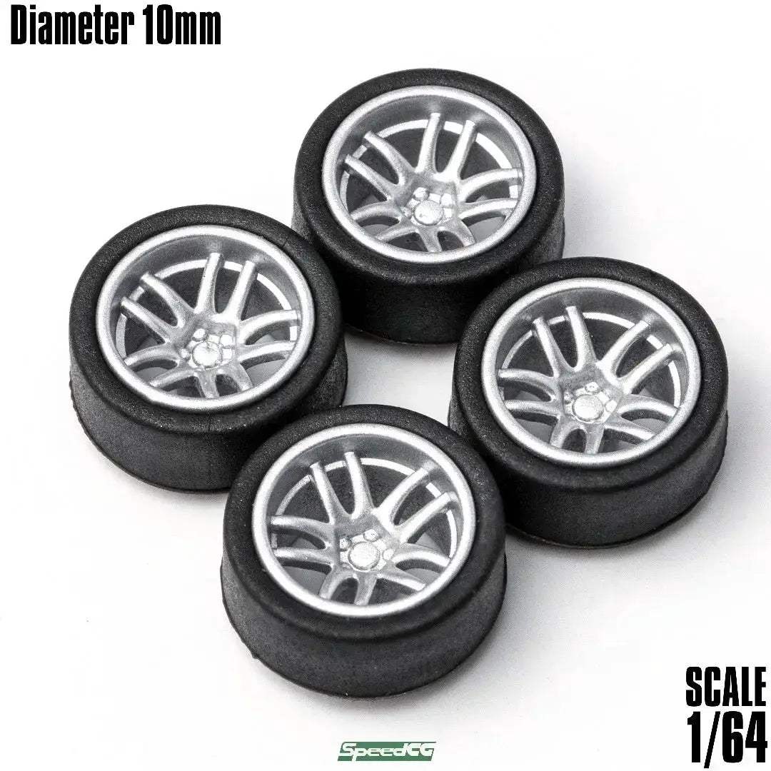 SixtyFour ABS Wheels With Durable Rubber Tires For Model Cars - ToylandEU