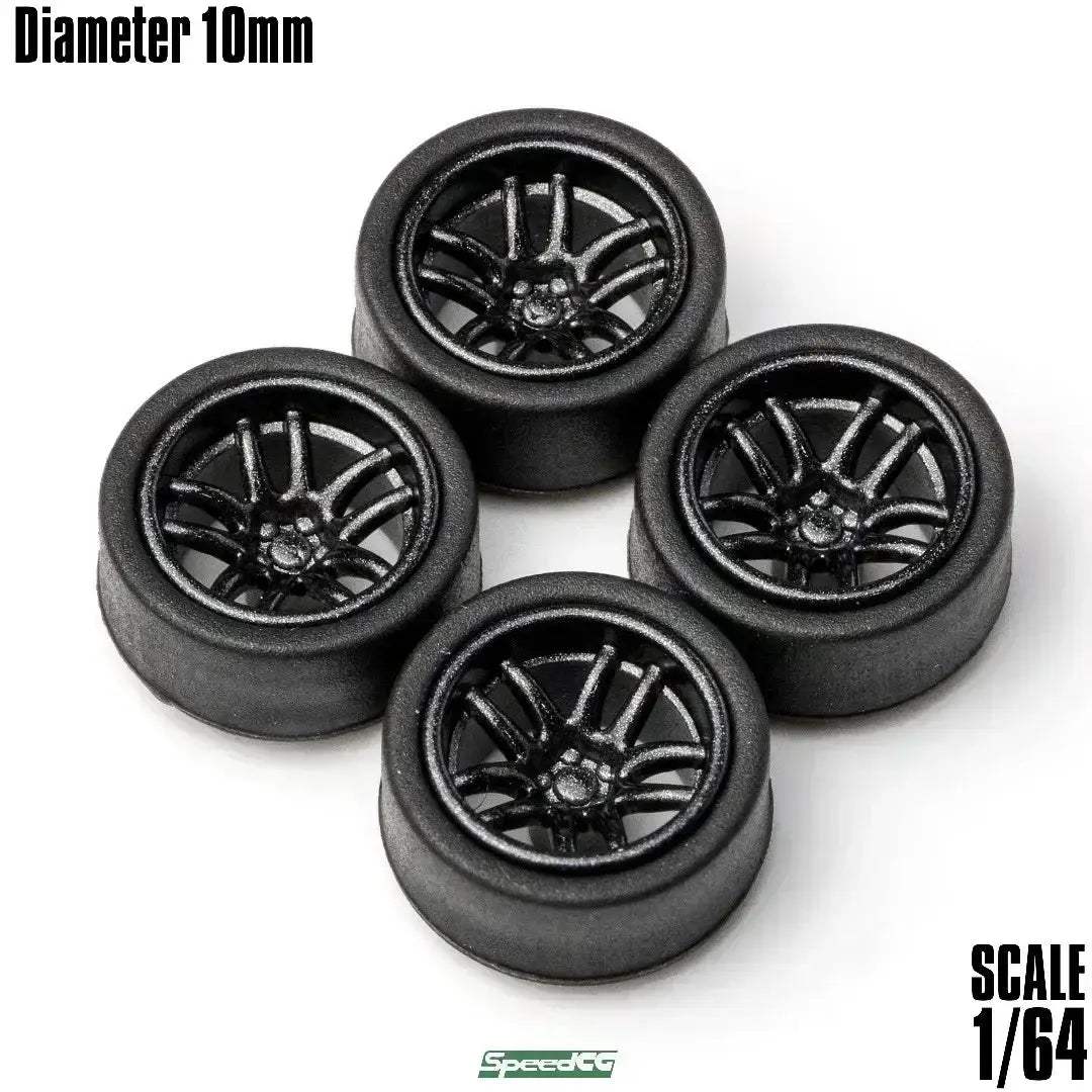 SixtyFour ABS Wheels With Durable Rubber Tires For Model Cars - ToylandEU
