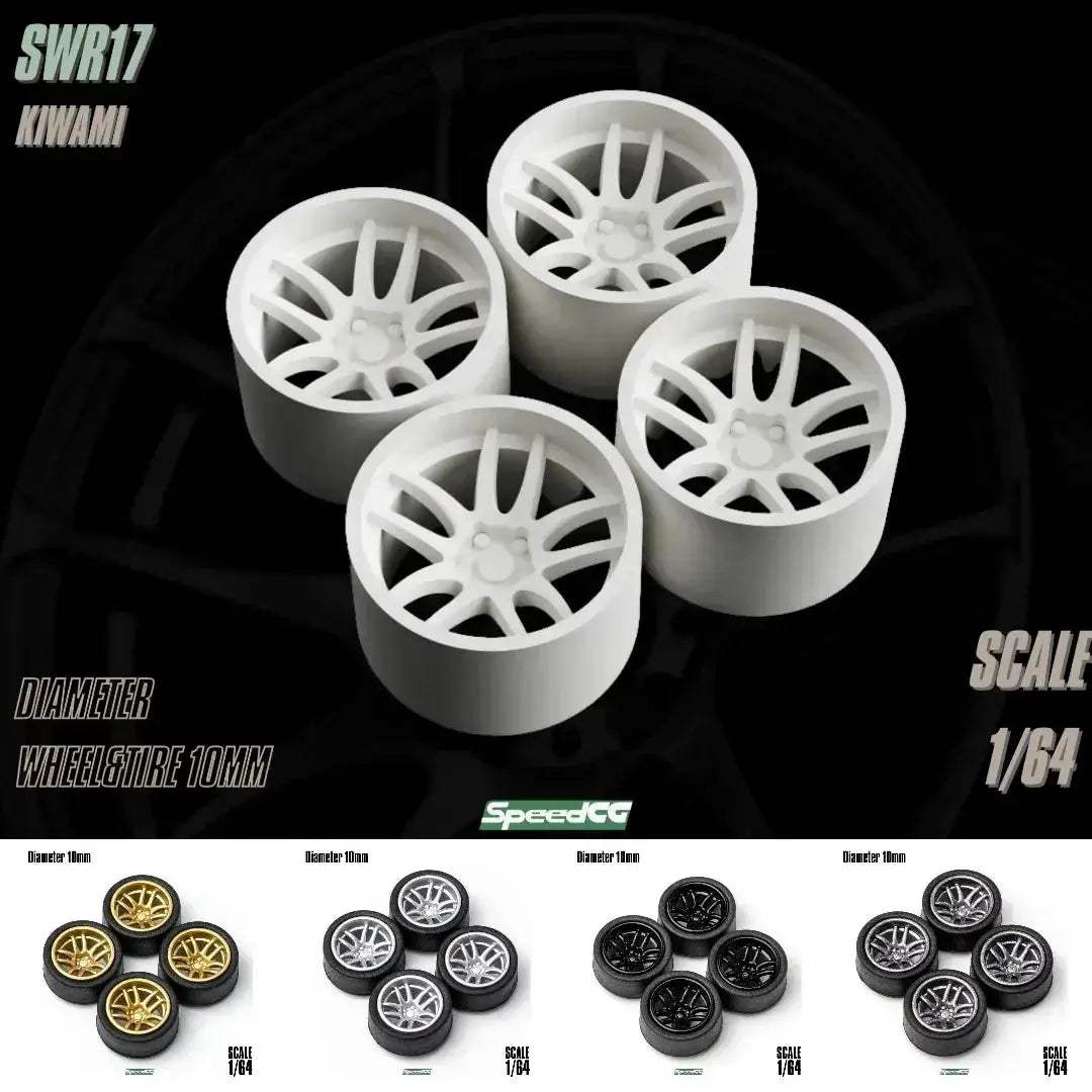 SixtyFour ABS Wheels With Durable Rubber Tires For Model Cars - ToylandEU