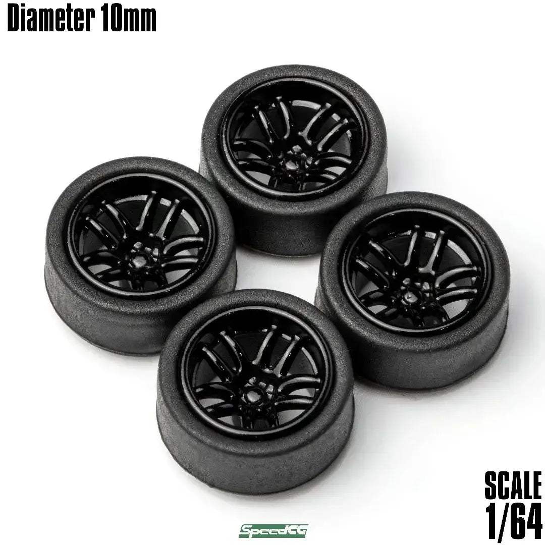SixtyFour ABS Wheels With Durable Rubber Tires For Model Cars - ToylandEU