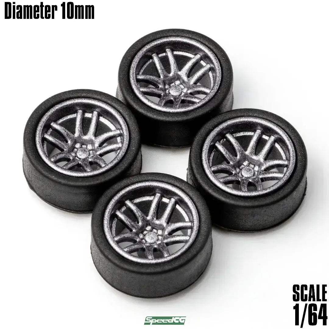 SixtyFour ABS Wheels With Durable Rubber Tires For Model Cars - ToylandEU