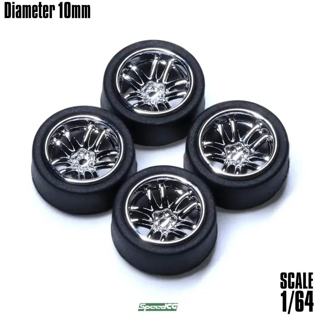 SixtyFour ABS Wheels With Durable Rubber Tires For Model Cars - ToylandEU