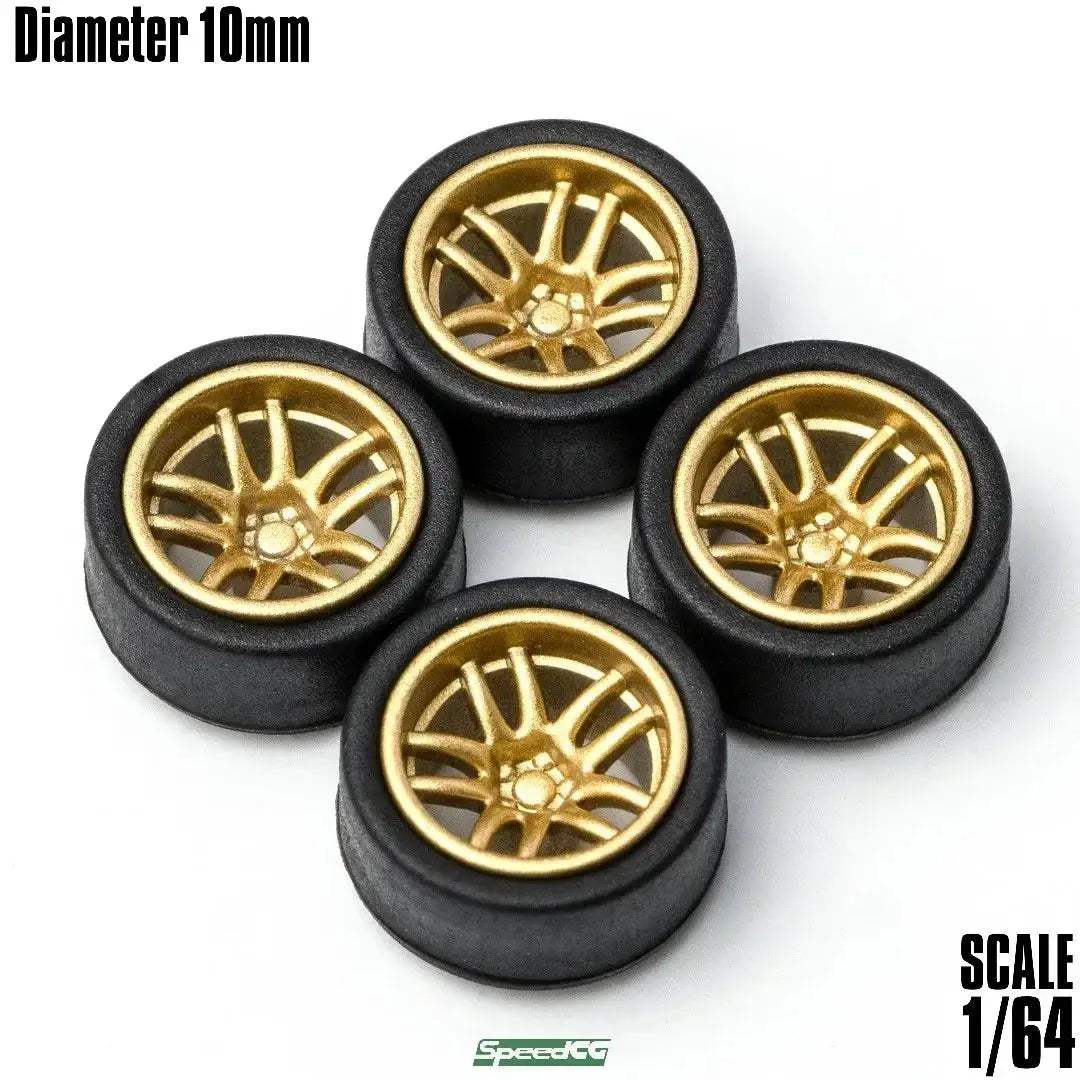 SixtyFour ABS Wheels With Durable Rubber Tires For Model Cars - ToylandEU