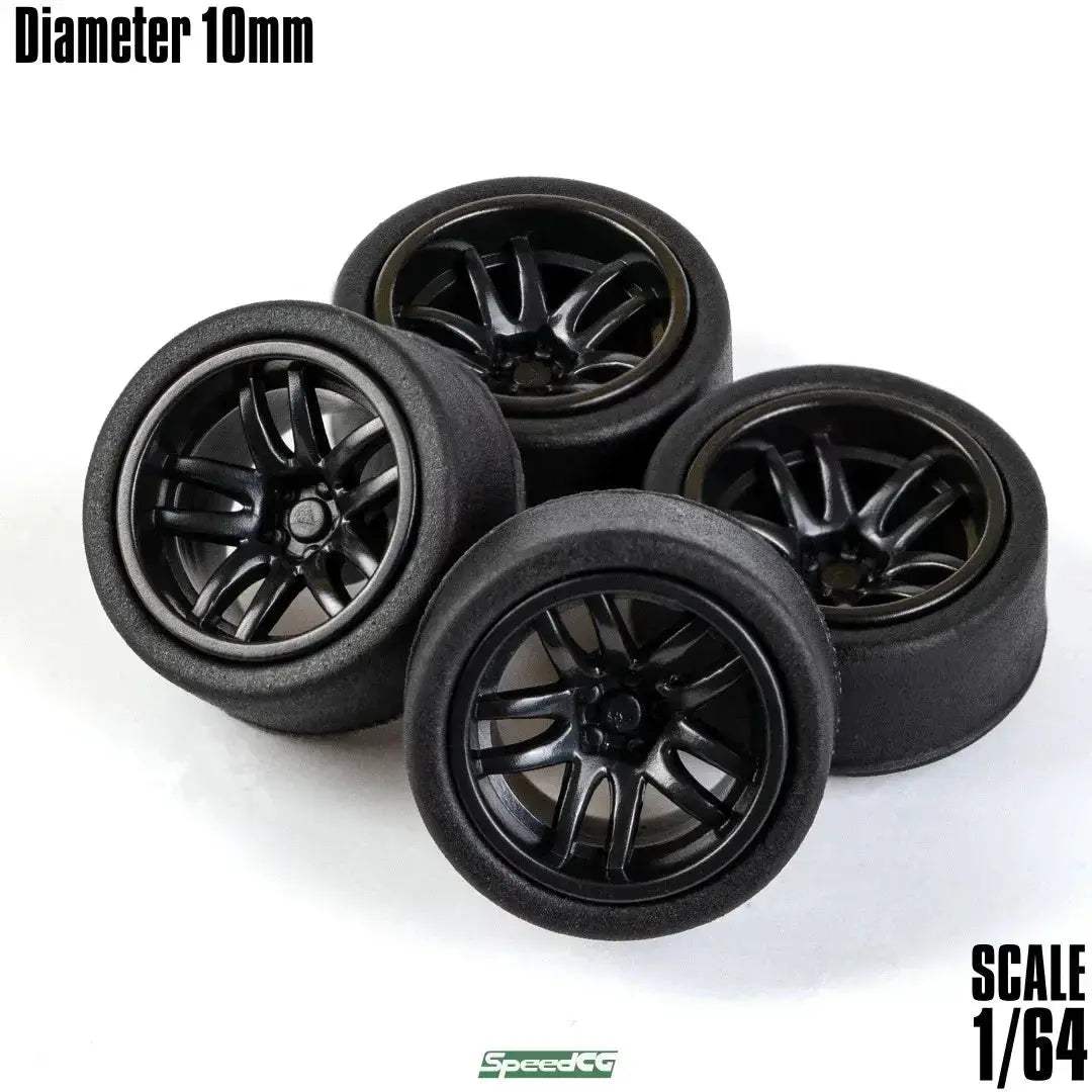 SixtyFour ABS Wheels With Durable Rubber Tires For Model Cars - ToylandEU