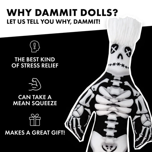  Skeleton Dammit Doll Stress Relief Toy Edgy Decor -  ToylandEU™