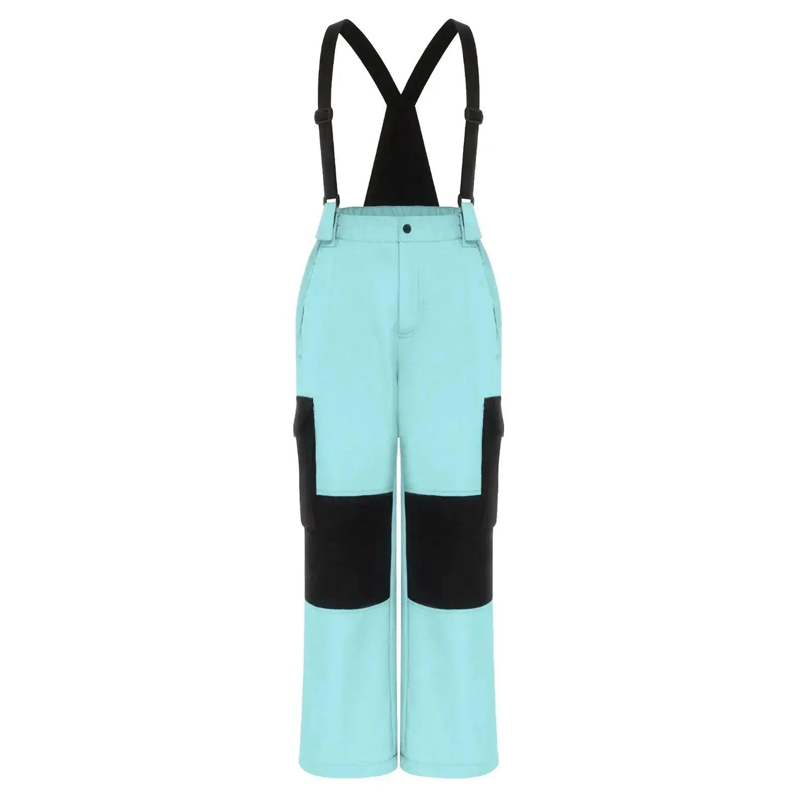 Kids Ski Overalls Water Resistant Snowsuit With Pockets -  ToylandEU™