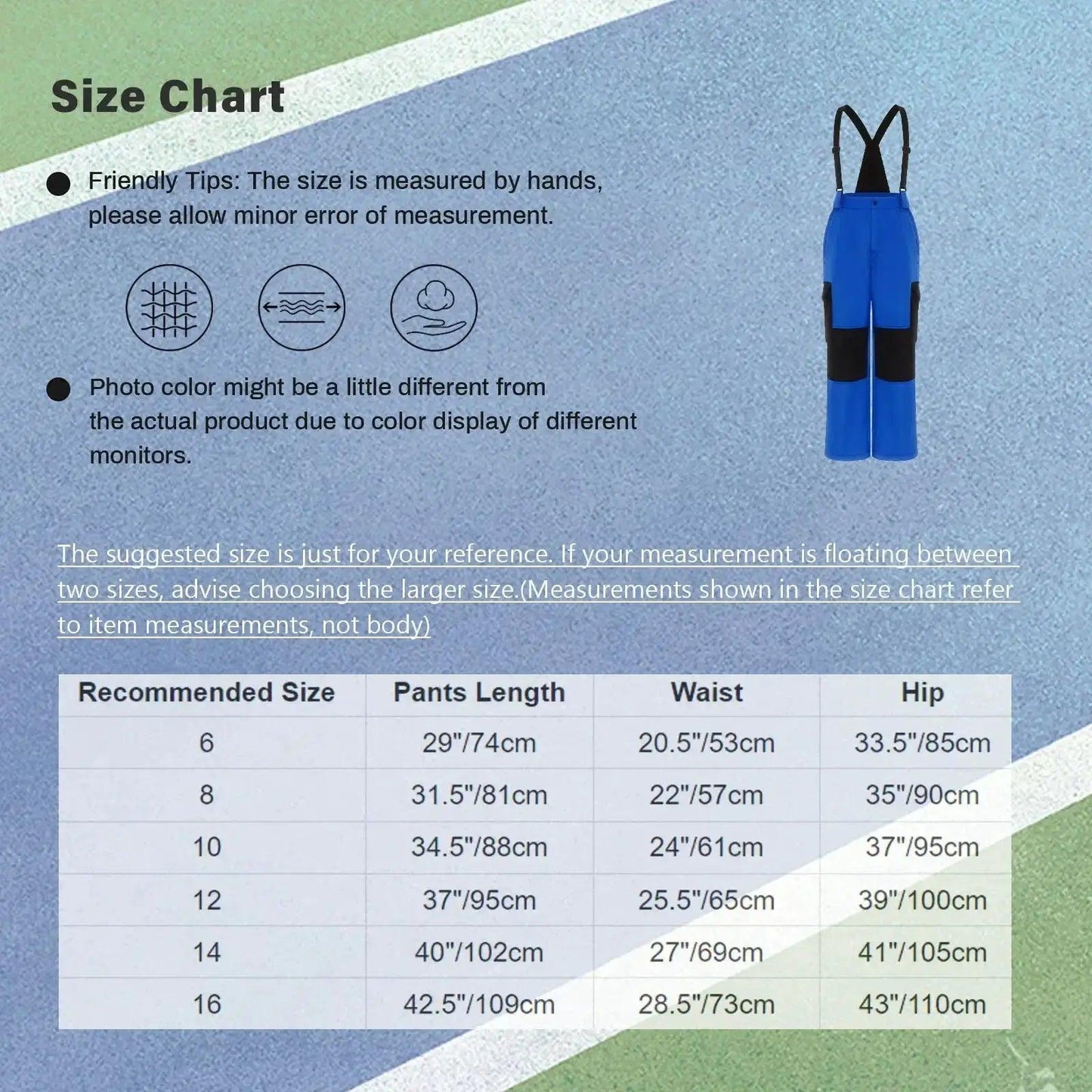  Kids Ski Overalls Water Resistant Snowsuit With Pockets -  ToylandEU™